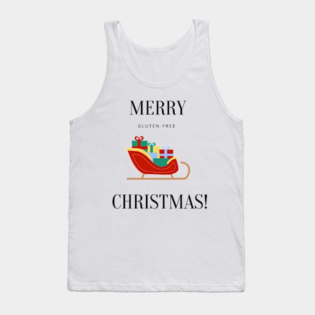 Merry Gluten-Free Christmas Sleigh Tank Top by MoonOverPines